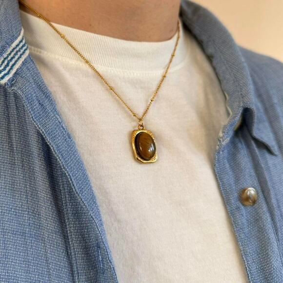 Y2k simple gold dark brown - Picture 6 of 8